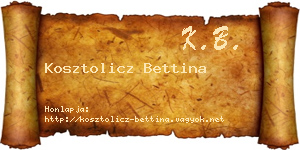 Kosztolicz Bettina névjegykártya